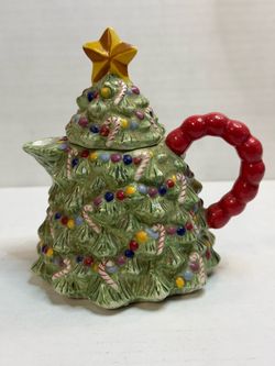 Christopher Radko Traditions Christmas Tree Teapot with Lid