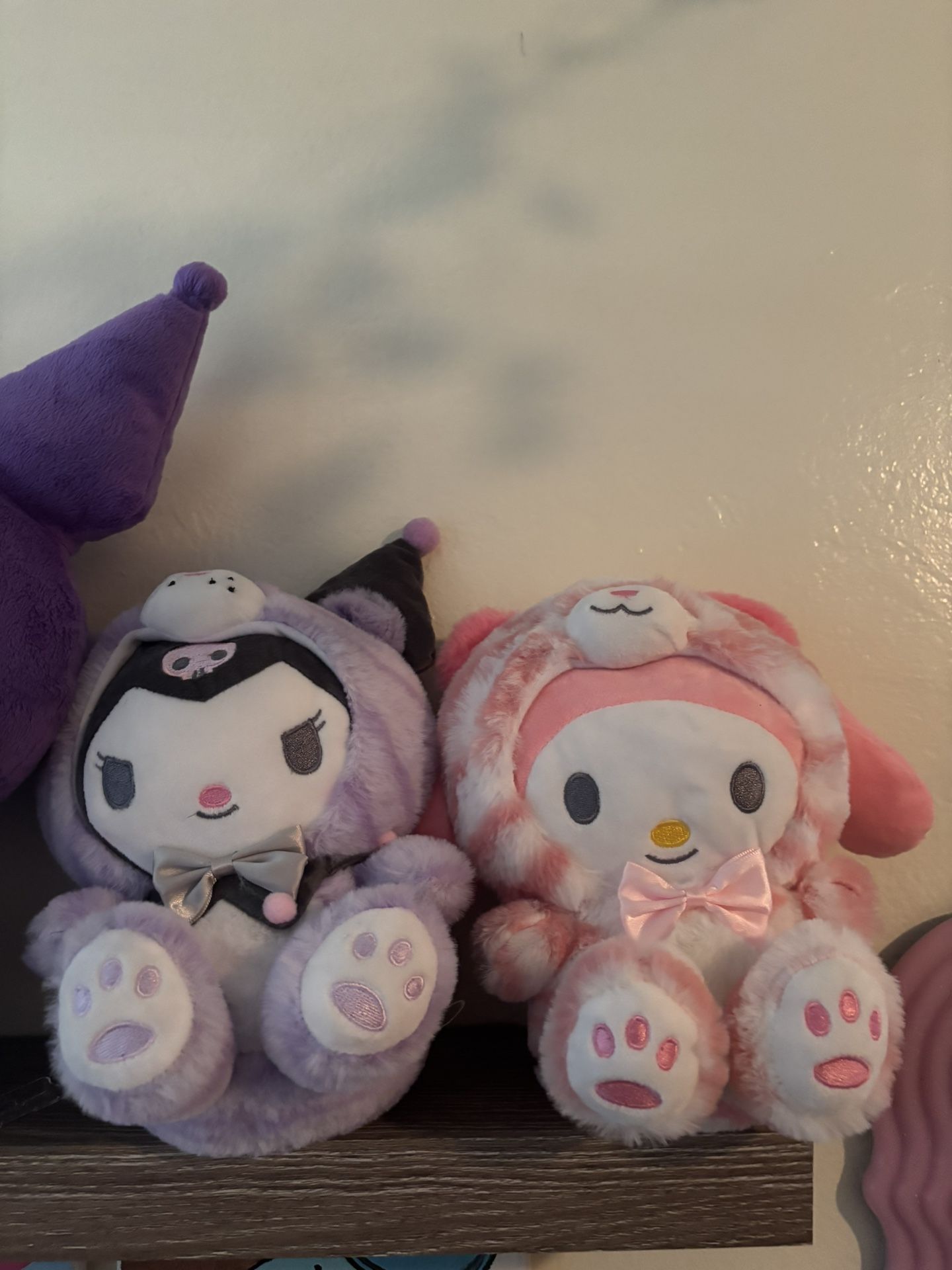 My Melody and Kuromi Sanrio plushies 