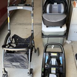 Graco Travel System: Infant Car Seat (w/ Base) + Car Seat Carrier stroller