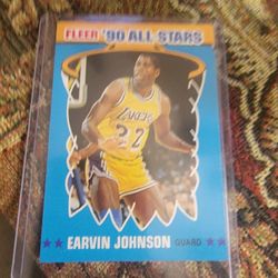 1990 Fleer 1  Of  12 Set 1990 Fleer Ervin Magic Johnson