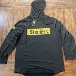 Pittsburgh Steelers Adult XL Dri Fit Long Sleeved Hoodie NWT
