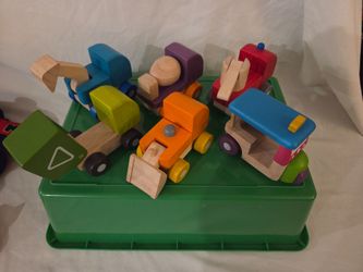 Wooden Toy Vehicle Set for Kids