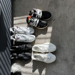 Adidas Size 9 (only Black Left). Nikes And Jordan Size 10.