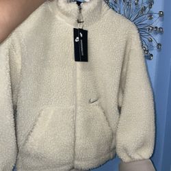 Nike cropped teddy fleece Clearance