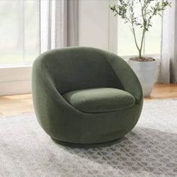 NEW Mira Swivel Chair in stunning Olive Velvet 50% OFF