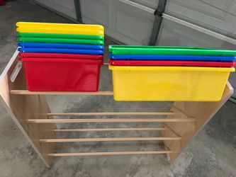 Toy Bucket Rack w/ Buckets