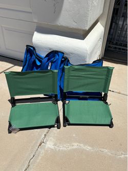 2 NEW Stadium Chairs with Carrying Bags