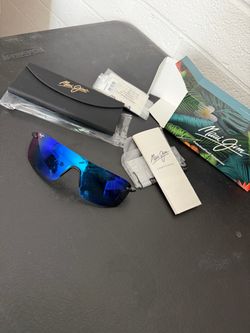 Maui Jim PALULU matte black blue Hawaii lens