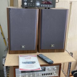 JBL LX22 Speakers and Pyle PDA5BU Digital Power Amplifier 