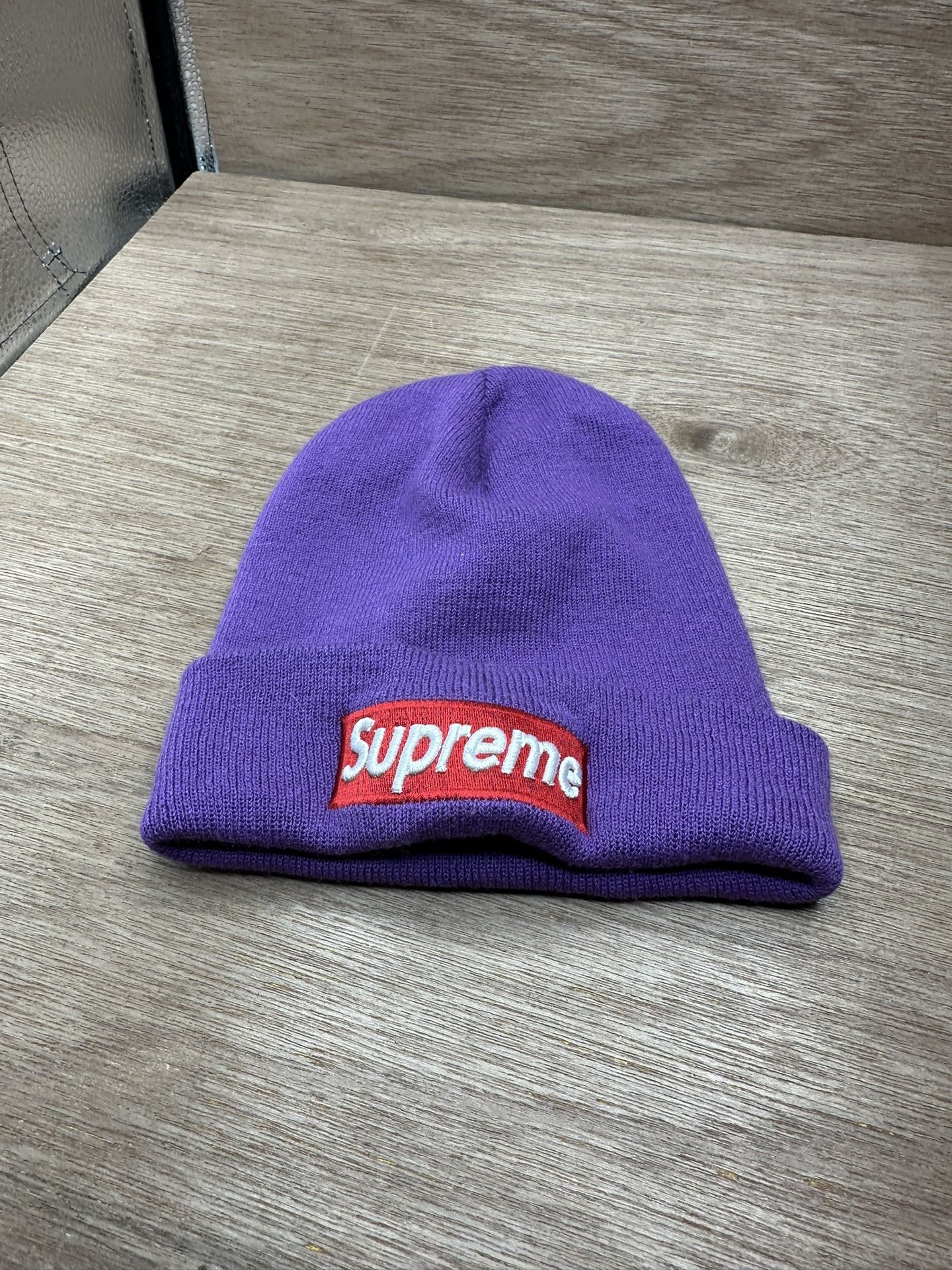 Supreme Purple Beanie Hat