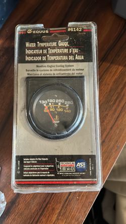 Equus 2 Inch Black Mechanical Water Temp Gauge