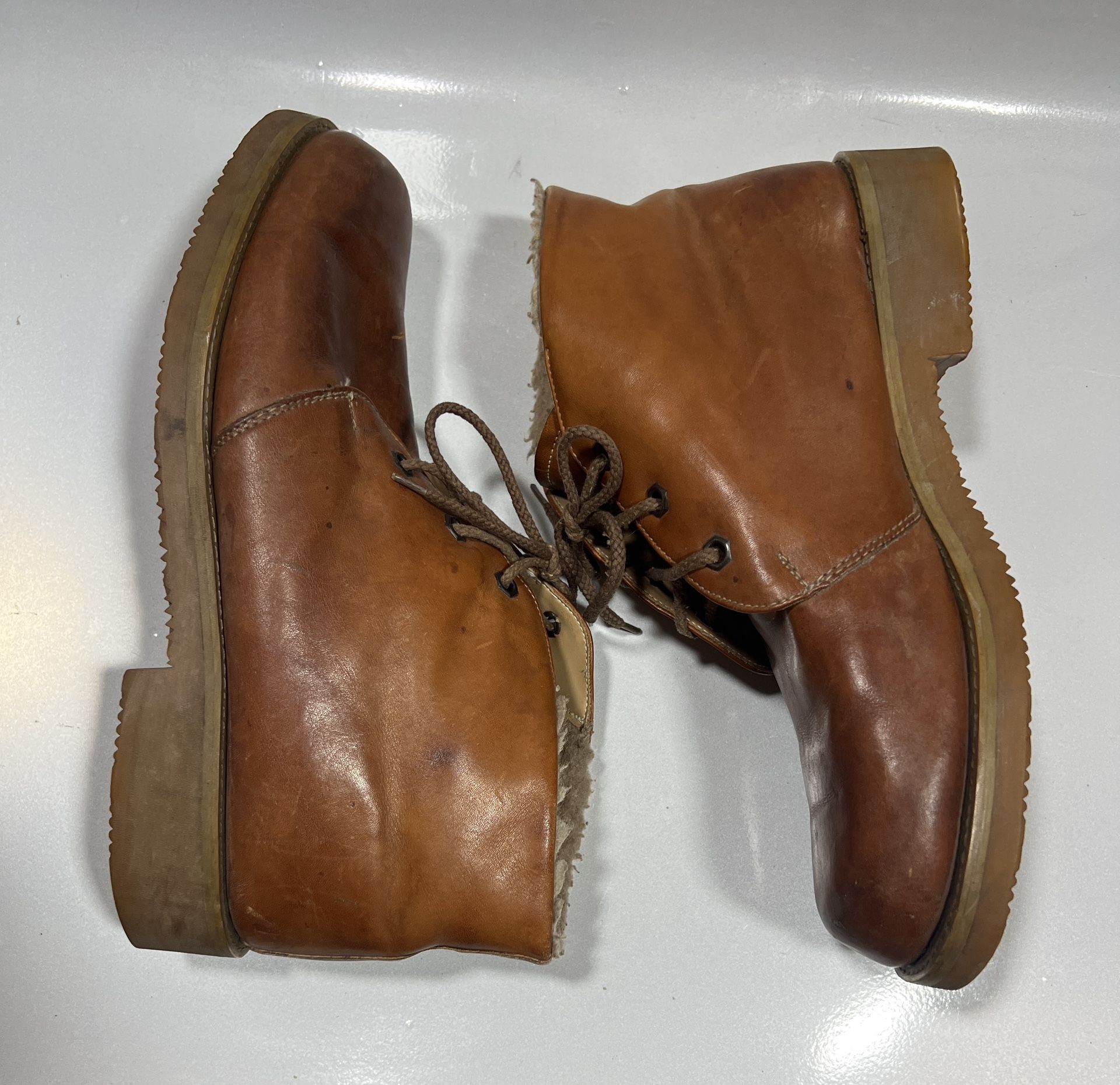 Tomis Chukka Ankle Boots Mens Size 10 Brown Leather Lace Up Romania Tomis Chukka Ankle Boots Mens Size 10 Brown Leather Lace Up  main image 3