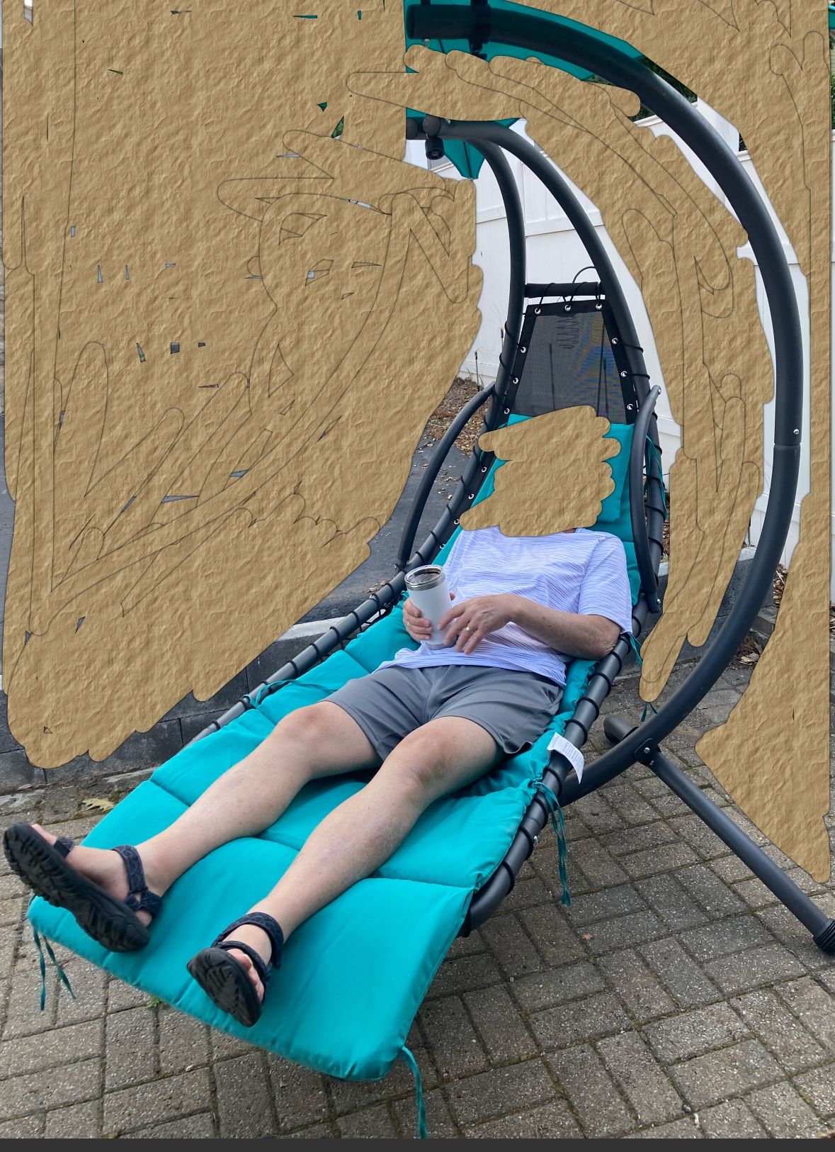 Free Hammock Lounger On Metal Stand