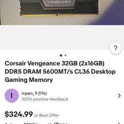 32GB DDR5 Ram Corsair Vengeance