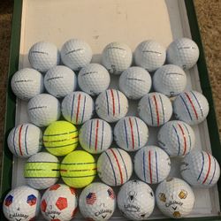 30 Golf Balls Callaway In Good Condition.