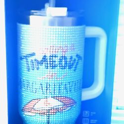 Blinged out drink tumbler Redsox.