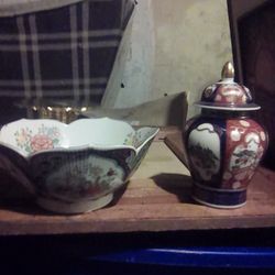 Imari Bowl And Vase