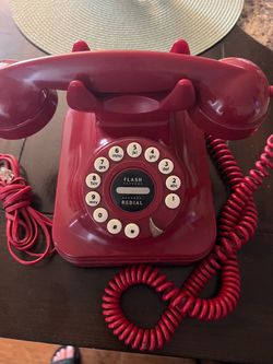 Retro red phone