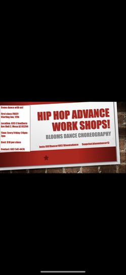 Hip hop dance workshops !