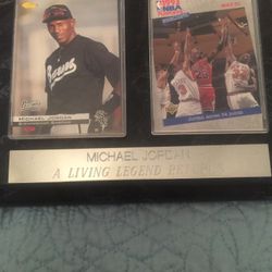 Michael Jordan a living legend returns plaque