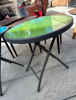 Two yard Tables (green & blue)