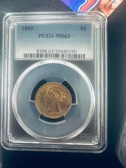 1899 5$ gold