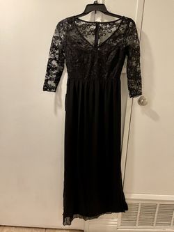 Ever Pretty Womens Black Long Sleeve Lace Chiffon Dress New 