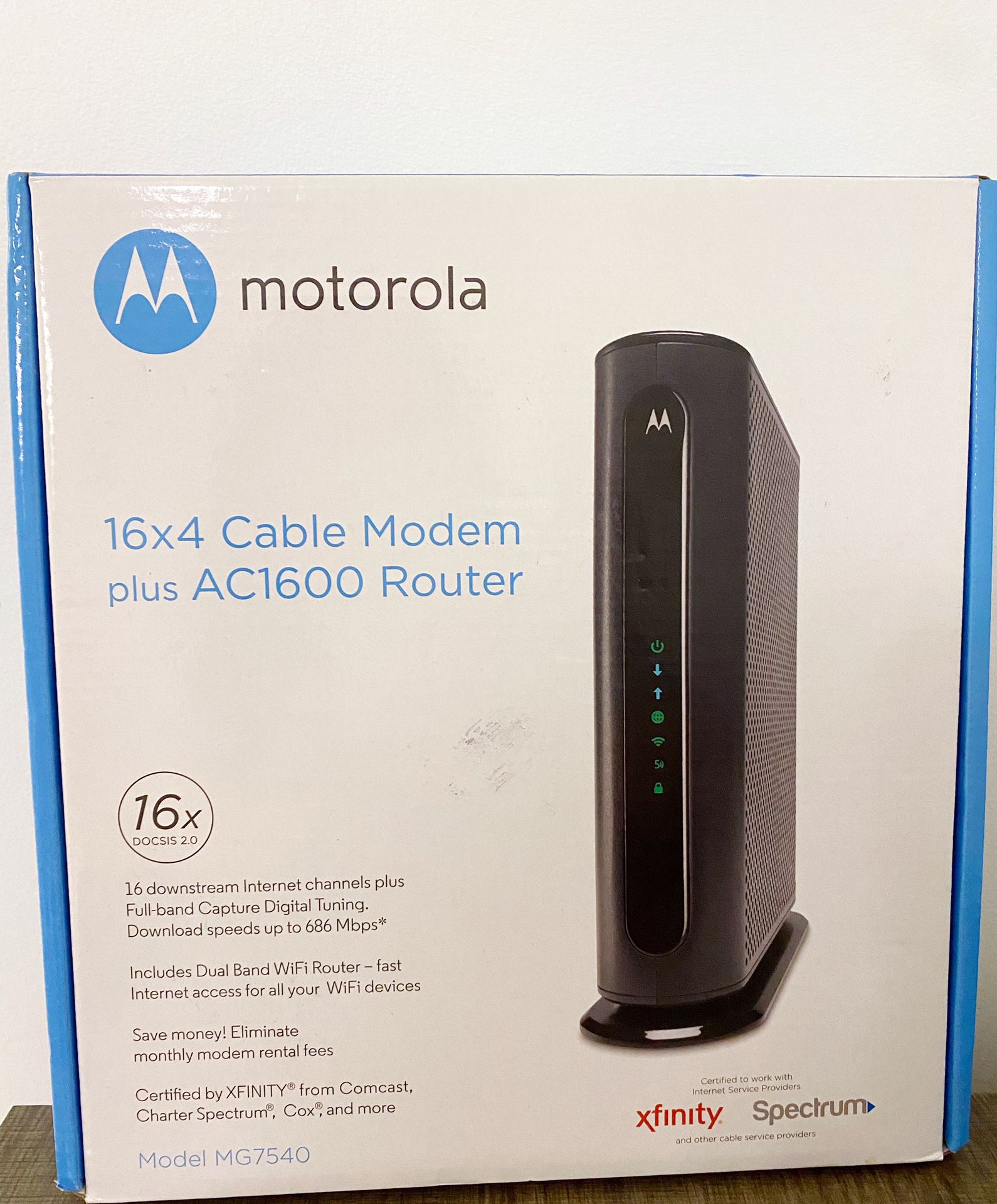 Motorola Xfinity New Modem & Wi-Fi Router MG7540