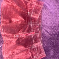 velvet mini skirt