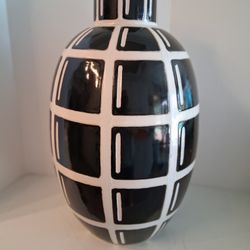 Large Black And White Vase Home Decor