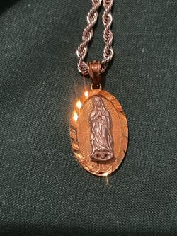 Silver chain with little gold 10k pendant