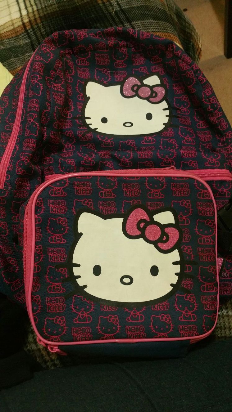 Hello kitty backpack and lunch bag