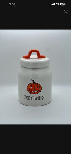 Rae Dunn Halloween JACK O'LANTERN Canister