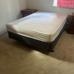 Full bed frame and mattress