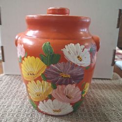 1930s RANSBURG POTTERY CROCK/COOKIE JAR