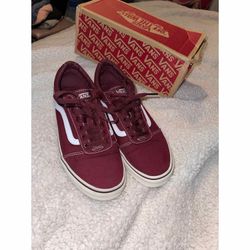 Burgundy Canvas Vans