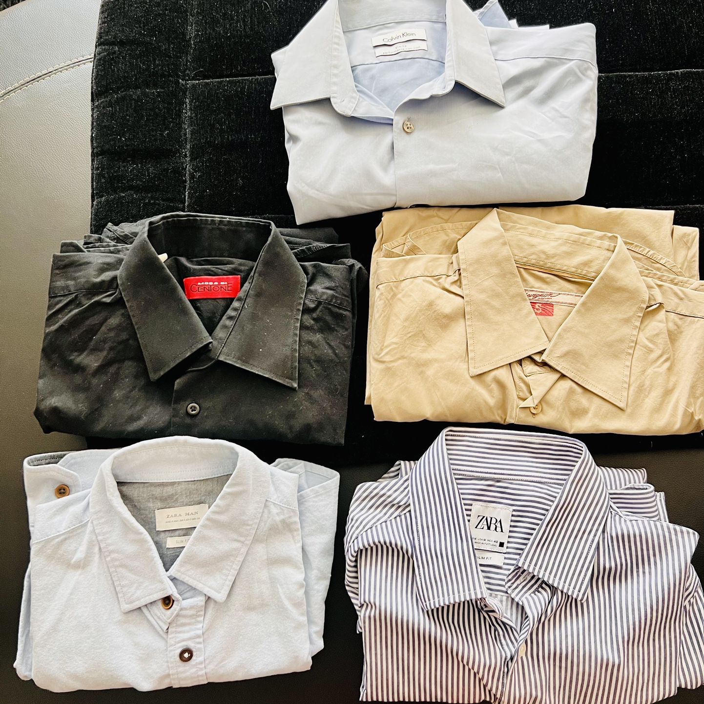5 Men Shirts Very Good Condition Worn Few Times Slim Fit Size S OR M