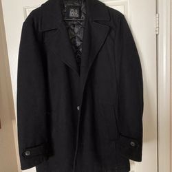 Peacoat Men’s Black Coat Jos A. Bank