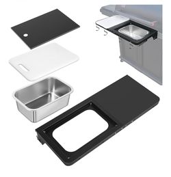 Folding Front Shelf for Traeger Woodridge Pro & Elite, 28" Grill Prep Table Traeger Woodridge Accessories, Fits Pro Plus, Electric WiFi, Ironwood & Ir