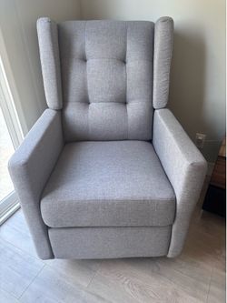 Grey Recliner and Swivel Glider