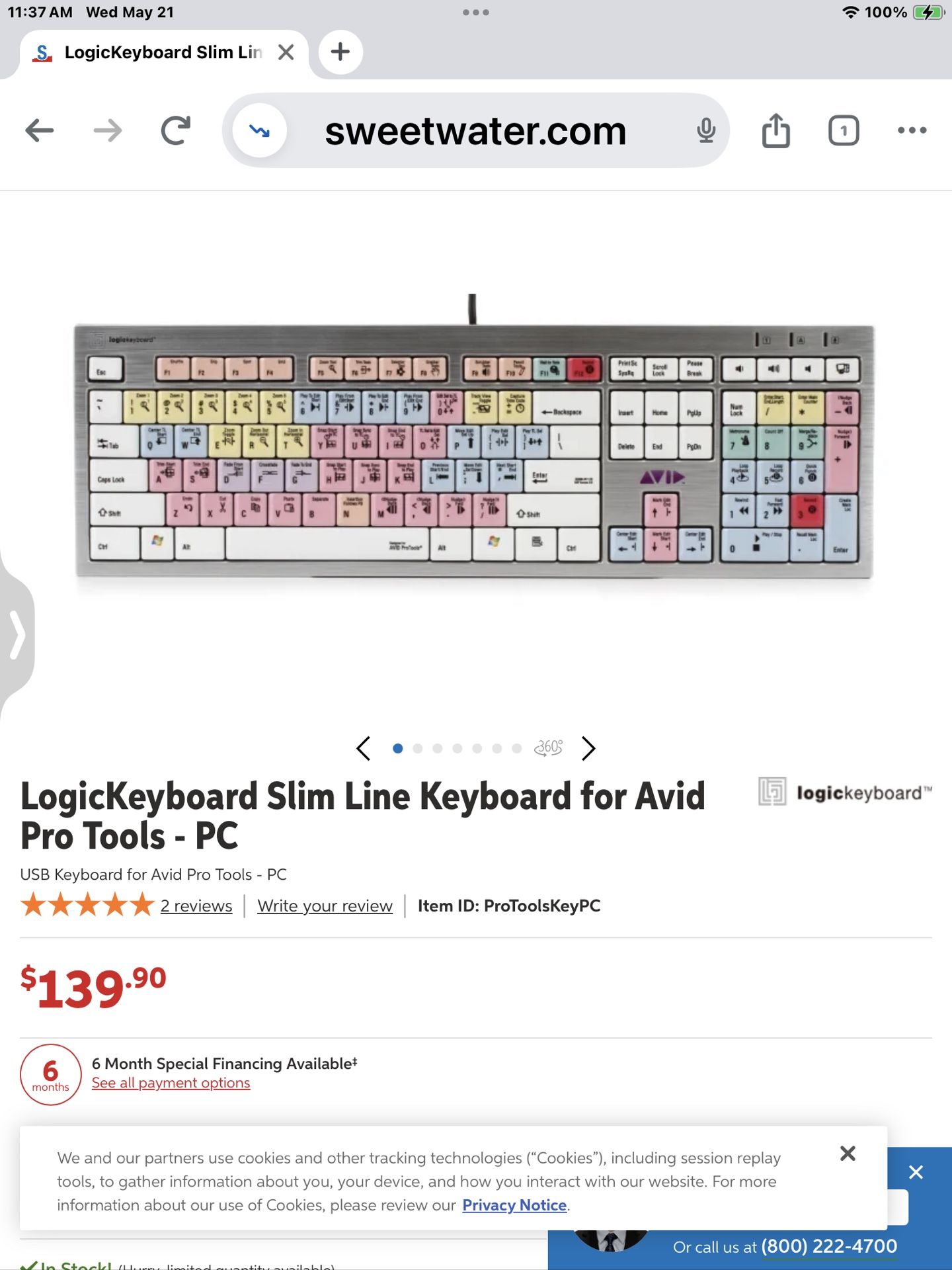 Slimline Keyboard For Protools Windows