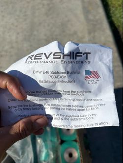 Revshift e46 rear Subframe Bushings