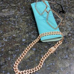 Red rose gold two piece set 18 inch