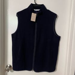 Peter Millar Men's Navy Crown Flex Fleece Vest Size Small