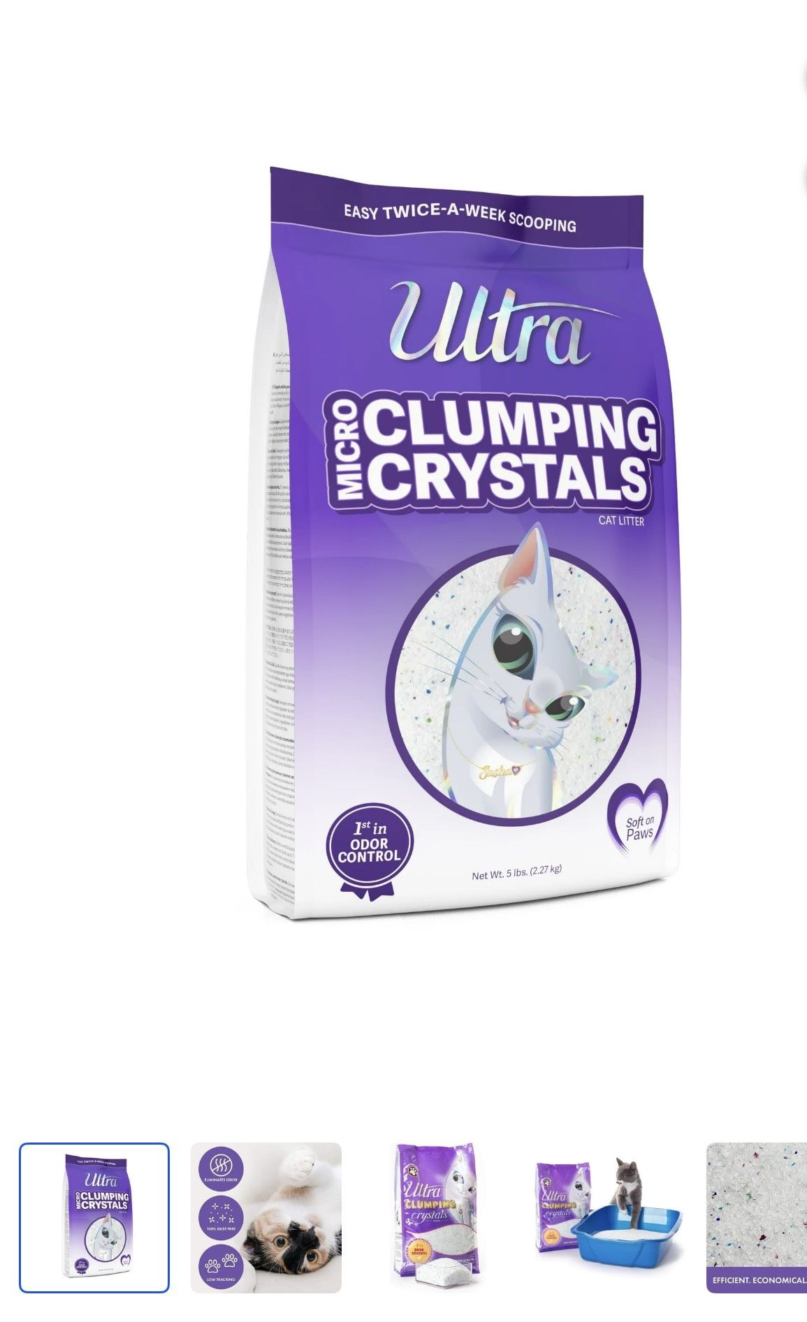 2 Bags: Ultra Clumping Crystals For Cats
