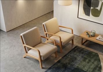 🔥SET OF 2 NOVAK CREAM WHITE ACCENT CHAIRS 😍 ONLY $39 FOR BOTH! 🔥