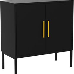 Accent Storage Cabinet with Doors and Adjustable Shelf, Freestanding Buffet Cabinet, Modern Sideboard Buffet Cabinet for Living Room, Dining Room, Kit