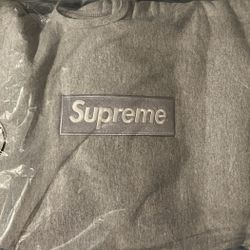 Supreme Box Logo Hoodie Grey Size Small 