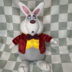 Disney White Rabbit Plush – Alice in Wonderland – Just Play