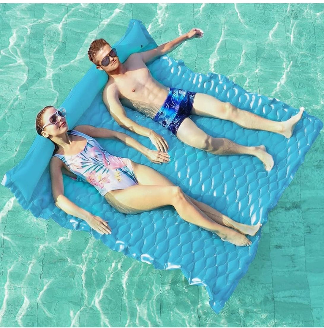Jasonwell Floating Mat Pool Floats - Giant Inflatable Pool Float Lake Raft Lounge Floating Water Mat for Swimming Pool Floatie Lounger Beach Pool Part
